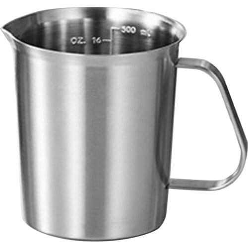 Stainless Steel Measuring Cup Mug Mixing Resin Kitchen Jug Pour Spout