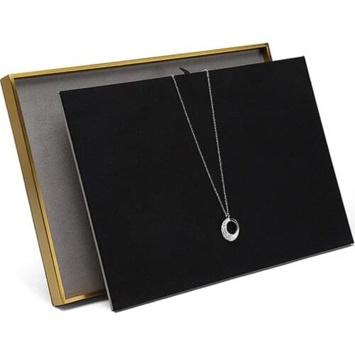 Metal Jewelry Display Plate Double-sided Multi-Function Plate Ring Earring Necklace Pendant Look at the Goods Storage Tray