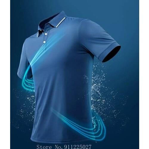 Xiaomi Black Technology Mesh Breathable Cool Feeling Polo Shirt Soft Men T-Shirt Reflective Logo Sportswear Male Short Sleeve