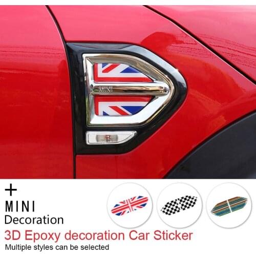 Union Jack Car Side Plate Fender Stickers Section Decoration for Mini Cooper F60 F 60 Countryman one Decal Cover Accessories