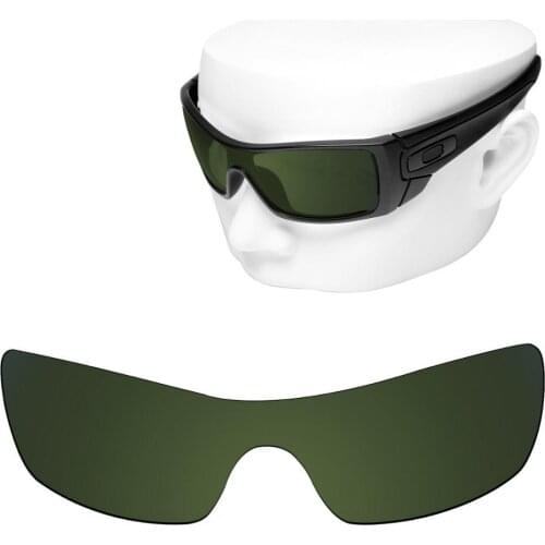 OOWLIT Polarized Replacement Lenses of Grey Green for-Oakley Batwolf OO9101 Sunglasses