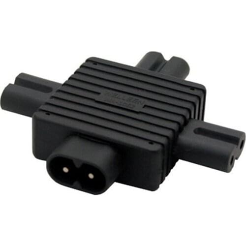 IEC320 C8 TO 3*C7 expansion socket plug 1to3 male to three female head 1to3 C8 to C7 conversion plug power adapter