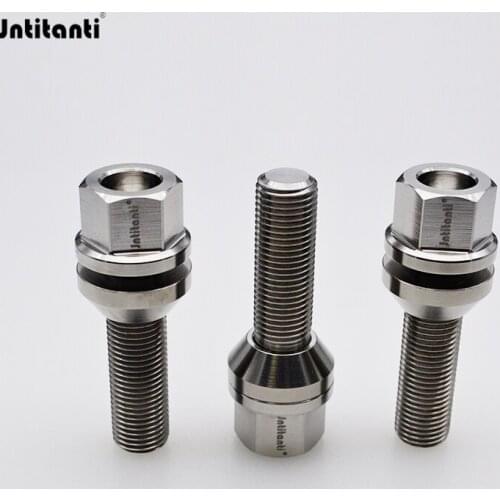 Burnt blue cone seat washer Gr.5 titanium alloy lug bolts M14*1.5（10pcs 30mm length,10pcs 40mm length