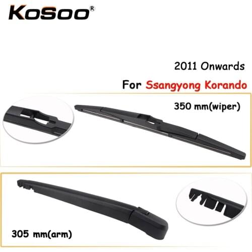 KOSOO Auto Rear Car Wiper Blade For Ssangyong Korando,350mm 2011 Onwards Rear Window Windshield Wiper Blades Arm,Car Accessories