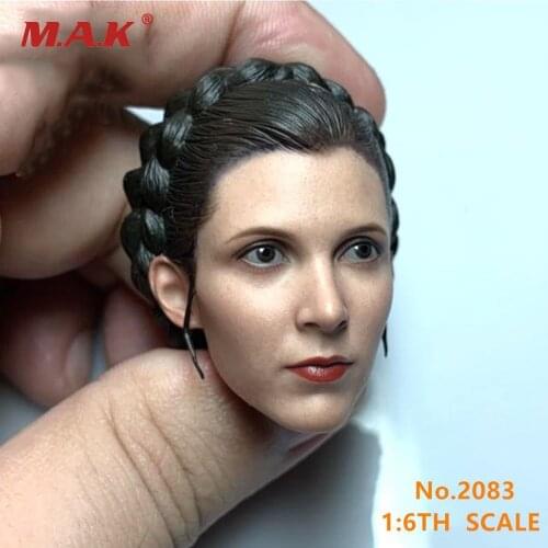 In stock1/6 Leia Princess Organa Solo Head Sculpt F 12'' Female PH TBL Action Figure Toy fit 12'' female figure body