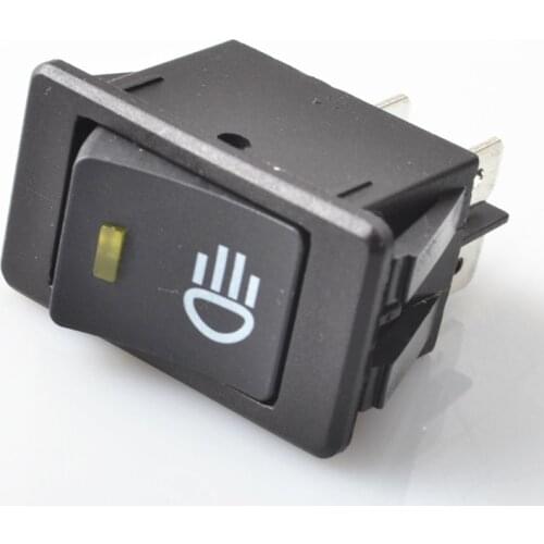 Waterproof Latching Rocker Toggle Yellow Green Blue 4 Pin 2 Position 12V 35A Car Auto Fog Light Rocker Toggle Switch LED