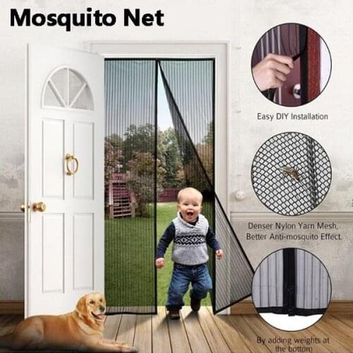 Summer Anti Mosquito Insect Fly Bug Curtains Magnetic Net Mesh Automatic Closing Door Screen Kitchen Curtain Screen for Door