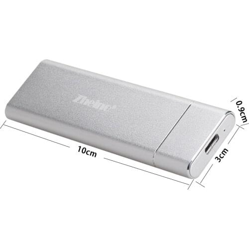 Zheino Mini External SSD M.2 2280 type C Portable SSD External USB3.0 case with 2 cables