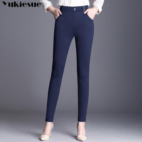 Streetwear summer 2020 womens pants female high waist skinny pencil pants capris for women trousers woman Plus size 5xl 6xl