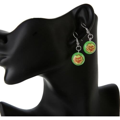 1Pair multicolour Funny candy earring flatback resin Drop Earrings Personality food Earrings Fashion Jewelry Gift