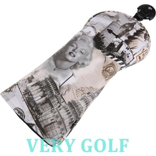 1pc Golf Hybrid Head Cover Soft Polyester Leather with USA Style Monroe Pattern Hybrid Headcover With Tag No 3 5 7 x