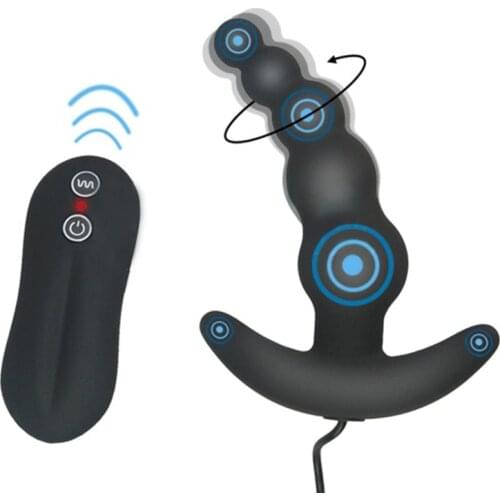 10 Speed Male Anal Bead Butt Plug Vibrators Masturbation G Spot Prostate Massager Remote Anal Plug Vibration Sex Toys For Adult