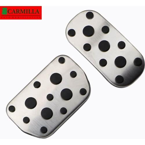 Carmilla AT Car Pedals for Toyota Hilux Revo 2015 2016 2017 2018 2019 2020 2021 Stainless Steel Auto Pedal Protection Cover