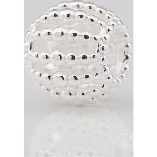 S925 Bead Openwork Beaded Charm fit Lady Bracelet Bangle DIY Jewelry