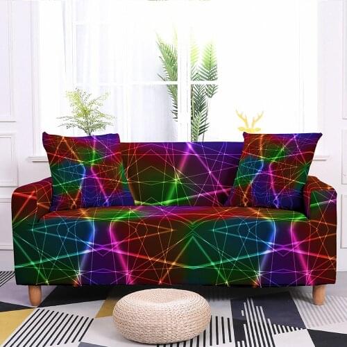 Elastic Sofa Cover For Living Room Psychedelic Sofa Cover Stretch Sectional Couch Cover Corner Sofa Slipcover 1/2/3/4 Seaters