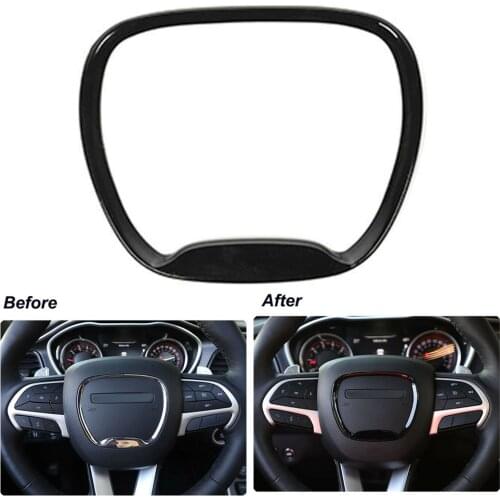 Steering Wheel Center Trim Ring Cover For Dodge Challenger/Charger 15-2019 Black Highly Class