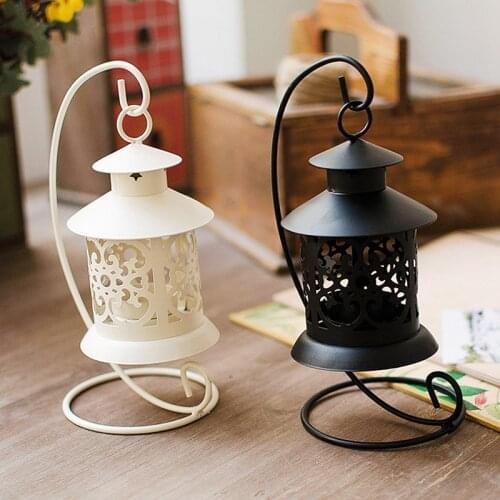 European Vintage Metal Birdcage Lantern Candle Holder Garden Night Outdoor Tea Light Wedding Home Table Decoration Holder