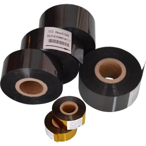 Black Width 25mm length 100m date stamp coding machine foil for packing bags