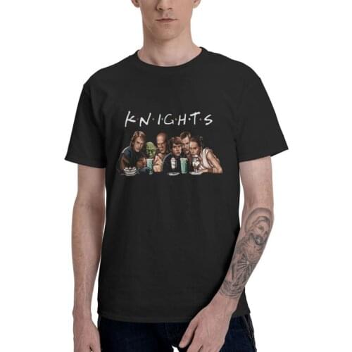 Knights Tshirt Men Casual Tee Tops 100% Cotton T Shirts Short Sleeve Friends Tv Show T-shirt Gift Clothes