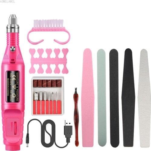 USB Pedicure Tools Professional Nail Polisher Stedi Pedi Home Pedicure Kit Nail Drills File Acrylic Manicure Machine Nail Tool