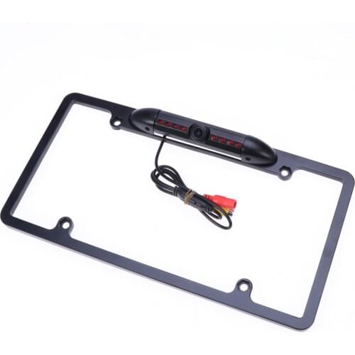 License Plate Frame Backup Camera Rear View Camera 170° Viewing Angle 8 Infrared LED Car License Plate Frame Mount Waterproof Hi