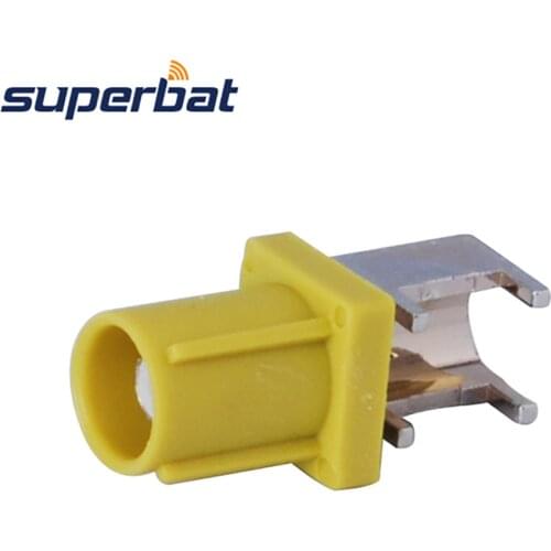Superbat Fakra Curry/1027 Plug End Launch PCB Mount Right Angle Curry Radio With IF Connector