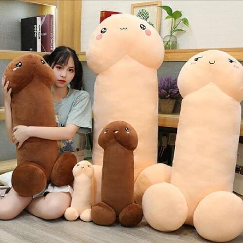 30-90cm Long Lifelike Penis Plush Toy Stuffed Dick Trick Doll Real-life Penis Expressions Plush Pillow Sexy Gift For Girlfriend