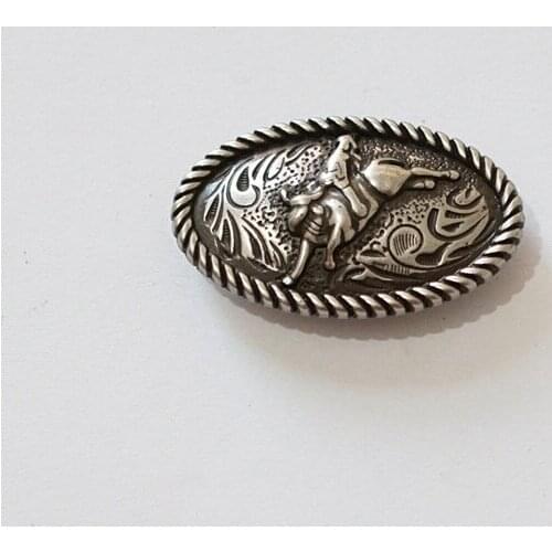 KB901) 10pc 1-1/2" Bull Rider Rope Edged Concho Saddlery Concho Antique-silver