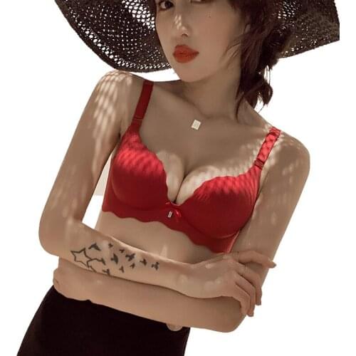 Elovegirl New Top Sexy Underwear Set Push-up Bra and Panty Sets 3/4 Cup Brand Lingerie Set Women Brassiere Black Smooth Seamless