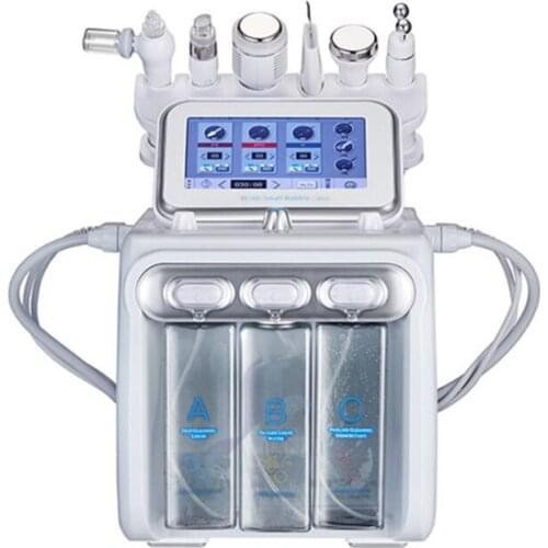 Korea 6 in 1 Multi-function H2O2 Hydrogen Small Bubble Facial Beauty Machine With Rf Handle Upgrade