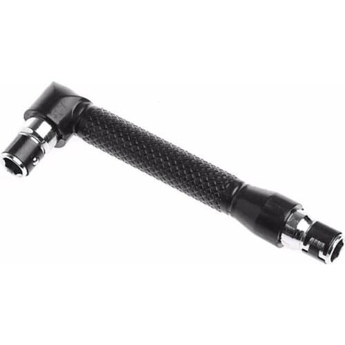 Double Head L-Shaped Socket 90 Degree Wrench Extension Handle 1/4 Hex Shank Right Angle Screwdriver Wrench Screwdriver Adapter