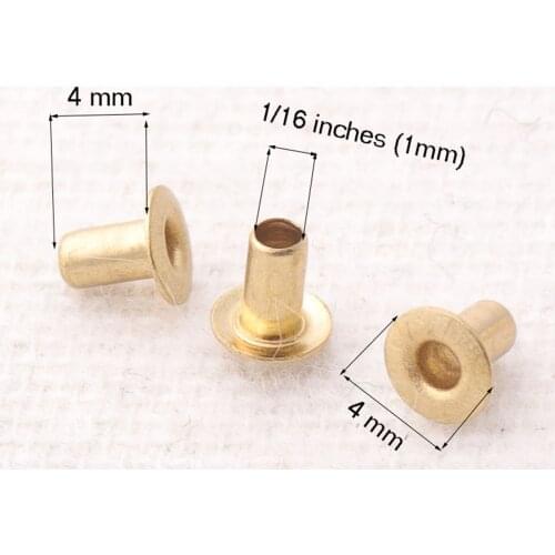 200 PCS Metal Bronze MINI Eyelets,Eyelets Grommets With Washers Eyelets for Tags,1/16"(inner size)Rivet Studs-1mm