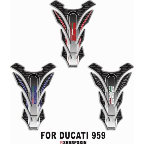 Motorcycle 3D fuel tank pad sticker protective decorative decal FOR DUCATI 959 Fishbone Protective Decals