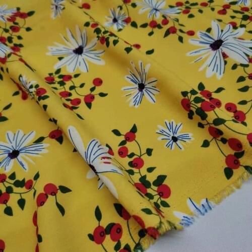 Soft Printed Fabric Dress Pants Shirt Fishtail Skirt Big Swing Skirt with Chemical Fiber Fabric