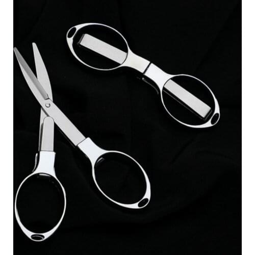 Durable Stainless Steel Foldable Sissors Portable Handmade Crafts Scissors Stationery Folding Scissors DIY SewingTool Home Tools