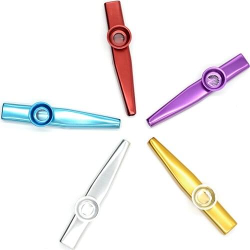 Simple Design Lightweight Portable Metal Kazoo Lightweight for Beginner Flute Instrument Music Lovers Woodwind Instrument