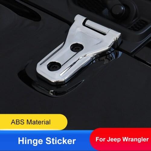 QHCP Car Engine Hinge Hood Cover Spare Tire Tailgate Glass Hinges Decorative Sticker Protect Fits For Jeep Wrangler JL 2018-2021