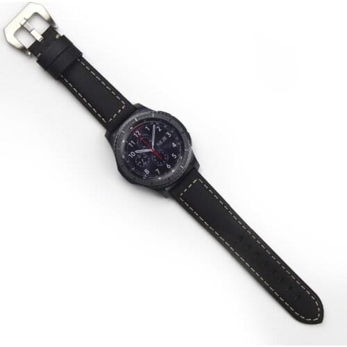 Genuine Leather band for samsung Galaxy watch 46mm gear s3 frontier/classic leather bracelet strap for watchband 22mm watch band