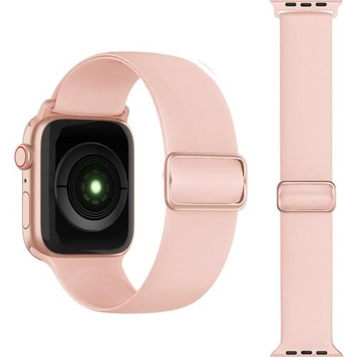 Elastic Silicone Strap Loop for Apple Watch iwatch 6 5 4 3 2 SE 38mm 42mm 40mm 44mm Adjustable Replace Band Bracelet Scrunchie