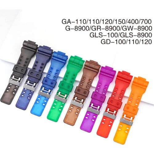 Silicone Watch Band for Casio G-Shock GA-100/110/120/150/200/300/400/700 GD-100/110/120 G-8900 GW-8900 Wrist Strap Bracelet