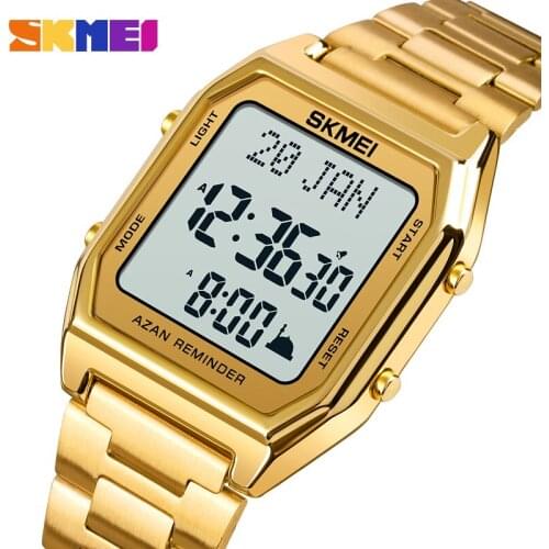 SKMEI Mens Watch Muslim Qibla Clock LED Chronograph Man Digital Watches Male Wristwatch Relojes Para Hombre 1763 Montre Homme