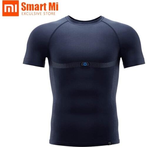 New Xiaomi Mijia Sports T-shirt With Heart Rate Monitor Smart ADI ECG Chip Short Sleeve Heart Rate Ponitors For Men Clothes