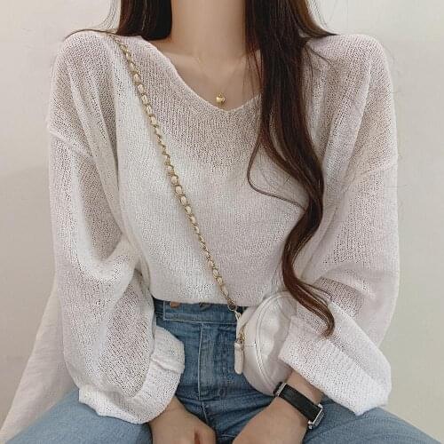 New Female Sweater Women Winter Pullover Knitting Overszie Long Sleeve Girls Tops Loose Sweaters Knitted Outerwear Thin Sexy