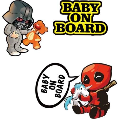 Creative Baby on Board Car Sticker Reflective Decal Vinyl for Volkswagen Polo Golf Peugeot Personalized Car Styling Decoration
