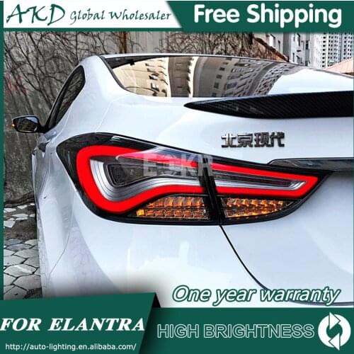 Tail Lamp For Car Hyundai Elantra 2011-2016 Tail Lights Led Fog Lights DRL Day Running Light Tuning Car Accessories