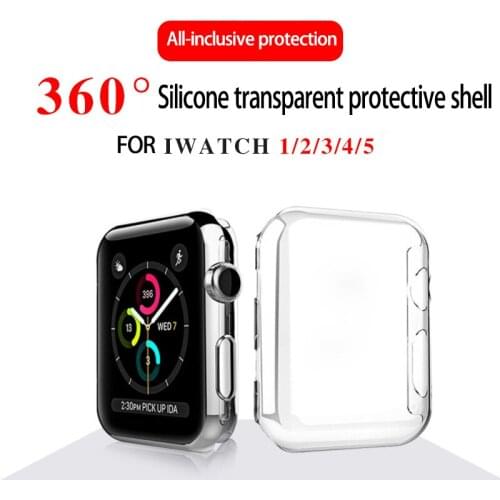 Watch Protective Case for Apple Watch Series 4 3 2 1 Iwatch Protective Sleeve TPU Silicone Transparent Protective Sleeve