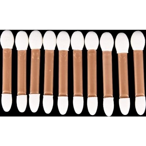 10pcs Professional Double-Ended Disposable Eyeshadow Sponge Makeup Brushes