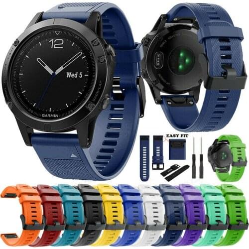 100Pcs/Lot Strap Watchband for for Garmin Fenix 5X Fenix5X GPS Watch Replacement Silicone Easyfit Wrist Band Strap