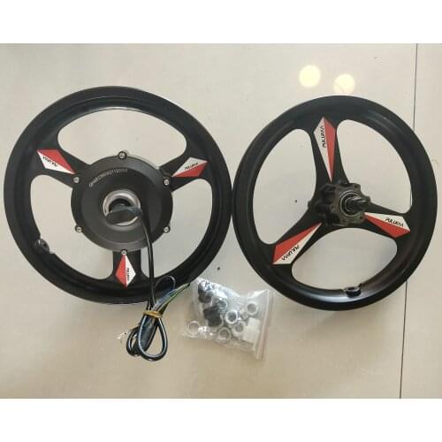 14inch High Speed Gear Motor+Magnesium Alloy FRONT Wheel 36v48v250w350w Folding Bike Electric Scooter Motorbike MTB DIY Part