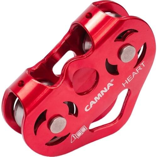 24KN Rock Climbing Zip Line Rope Wire Cable Trolley Fast Speed Pulley Tool